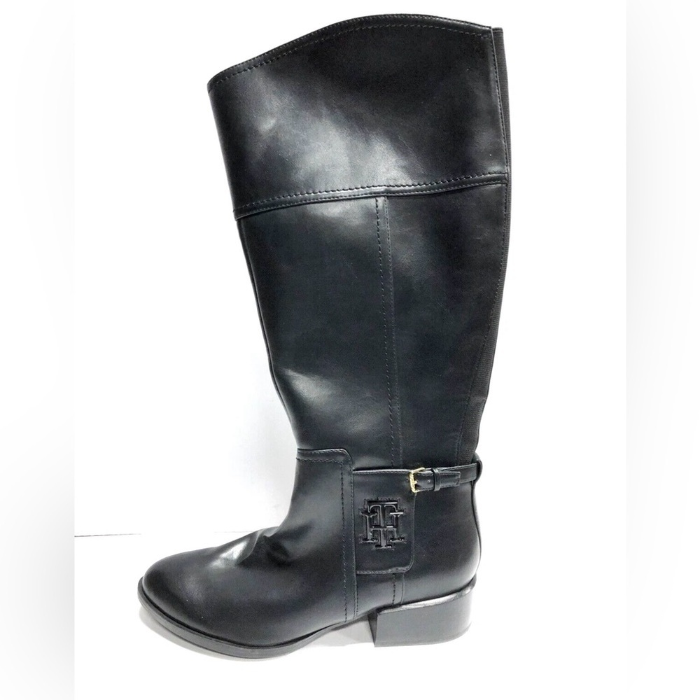 Tommy Hilfiger Women's Mani Wide Calf Boots Black Size 7.5 M